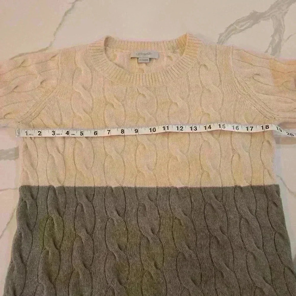 Christopher Fischer Womens 100% Cashmere Knit Sweater Pink Gray Size XS - Picture 4 of 8